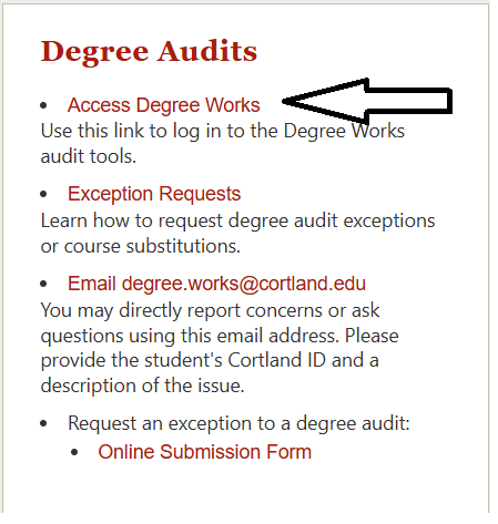 Degree Audits channel